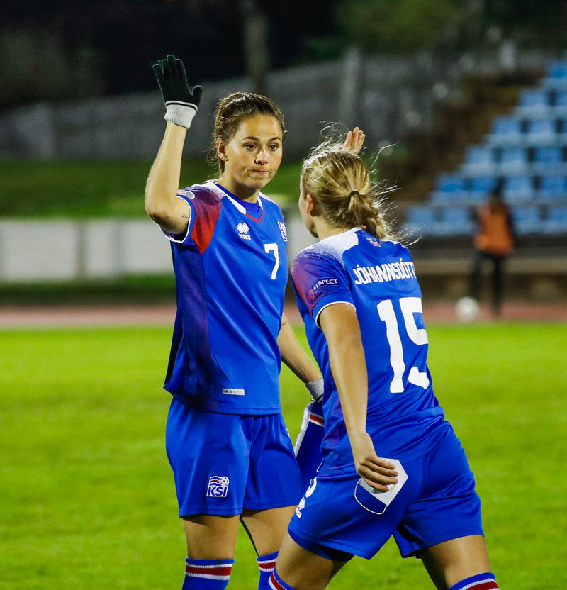 Alexandra Jóhannsdóttir skoraði fyrir Ísland