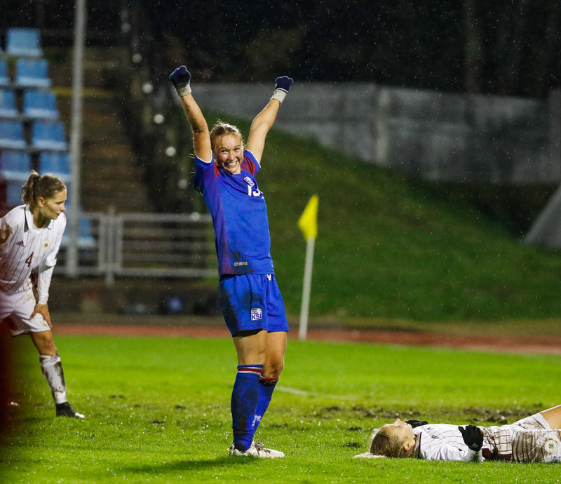 Alexandra Jóhannsdóttir skoraði fyrsta A-landsliðmarkið