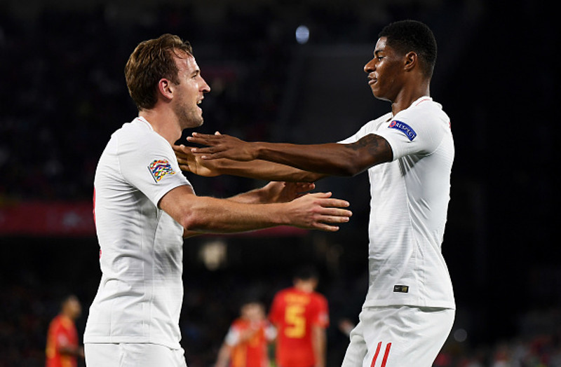Harry Kane og Marcus Rashford.