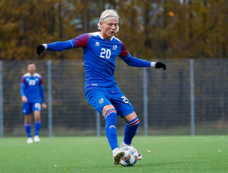 Kolbeinn í leik með U21 í október.