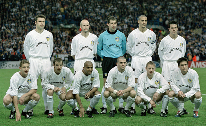 Byrjunarlið Leeds í fyrri leiknum gegn Valencia í undanúrslitum Meistaradeildarinnar 2001.