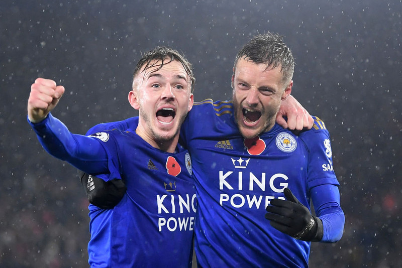 James Maddison og Jamie Vardy, tveir í lykilhlutverki.