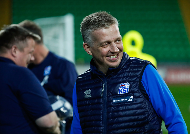 Myndaveisla frá æfingu Íslands í Kisínev í gær