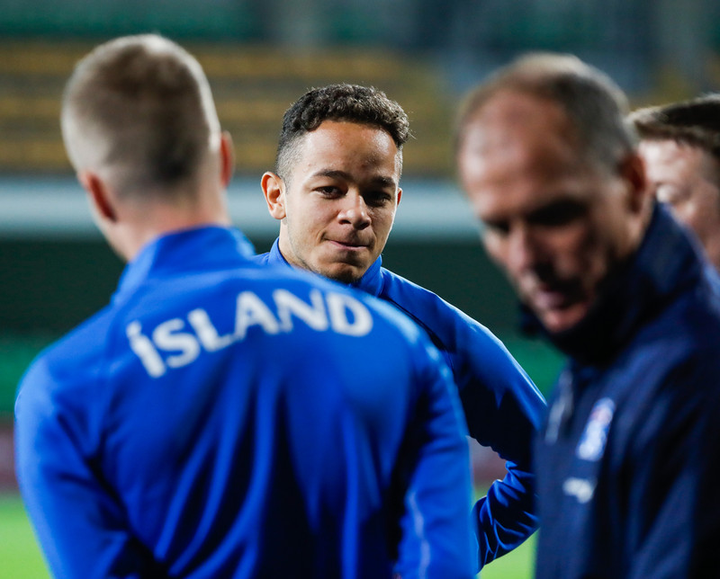 Myndaveisla frá æfingu Íslands í Kisínev í gær