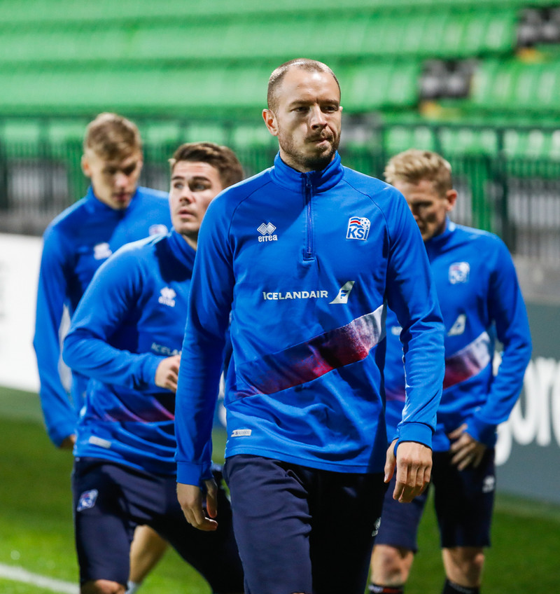 Myndaveisla frá æfingu Íslands í Kisínev í gær