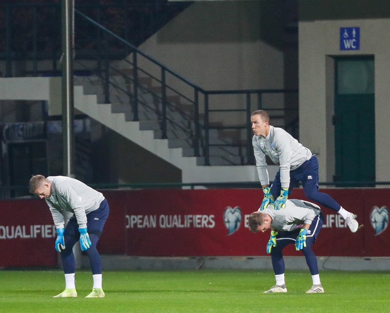 Myndaveisla frá æfingu Íslands í Kisínev í gær
