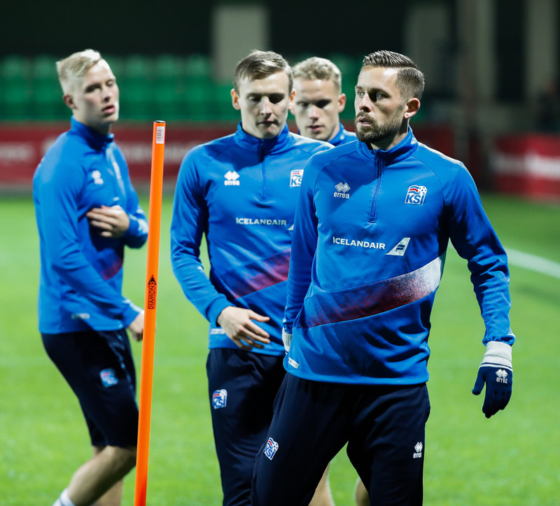 Myndaveisla frá æfingu Íslands í Kisínev í gær