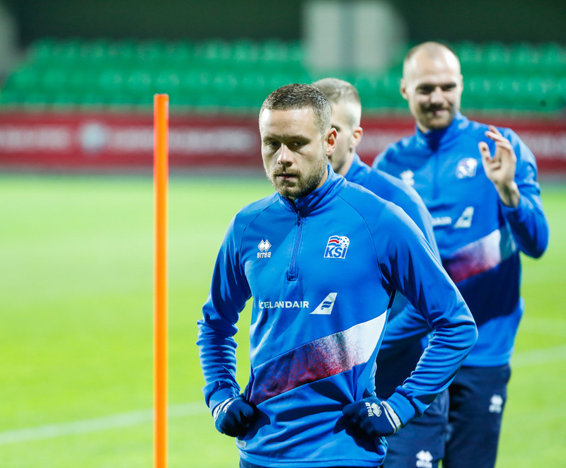 Myndaveisla frá æfingu Íslands í Kisínev í gær