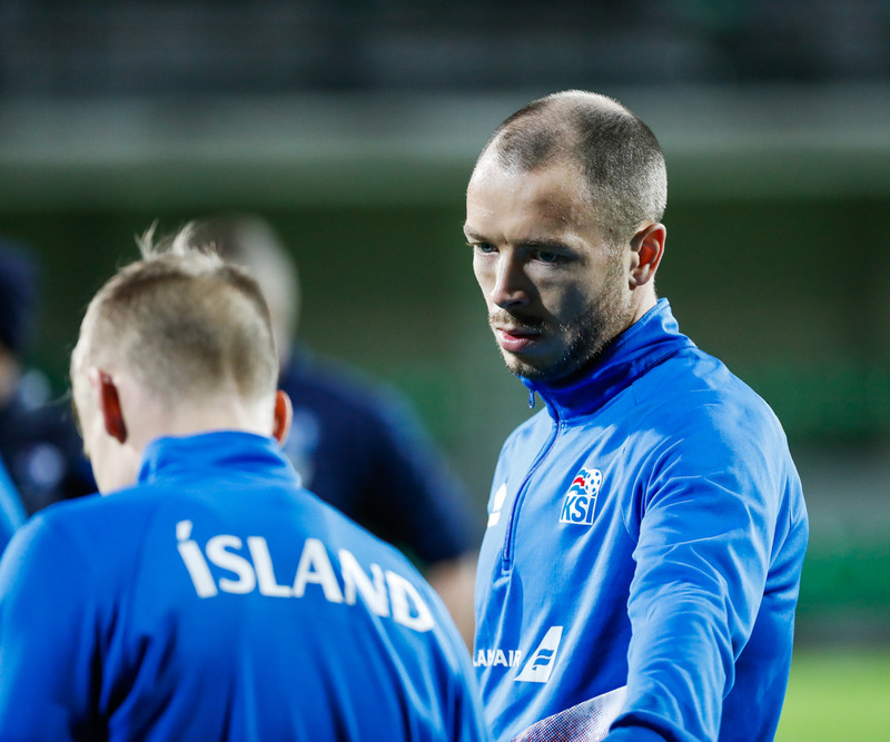 Myndaveisla frá æfingu Íslands í Kisínev í gær