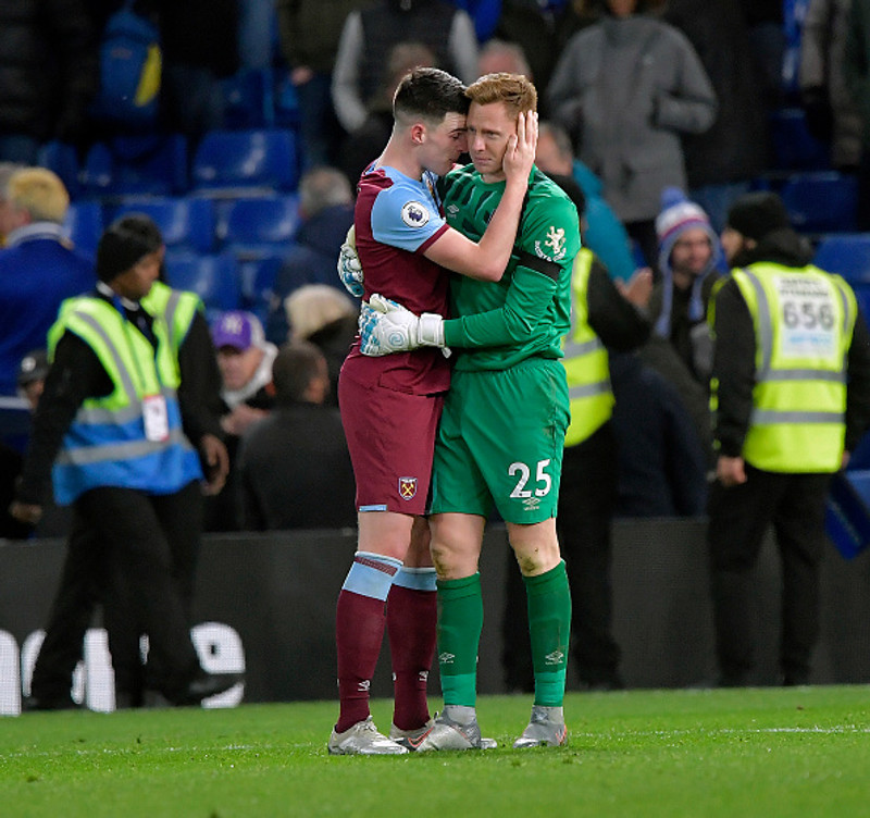 Declan Rice og David Martin.
