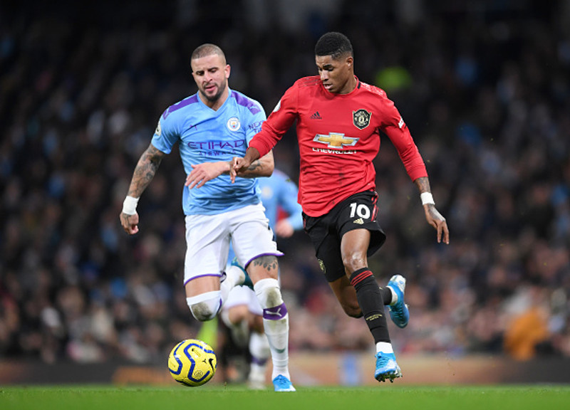 Marcus Rashford (Man Utd) - Skoraði fyrra markið og var ógnandi allan tímann gegn Manchester City.