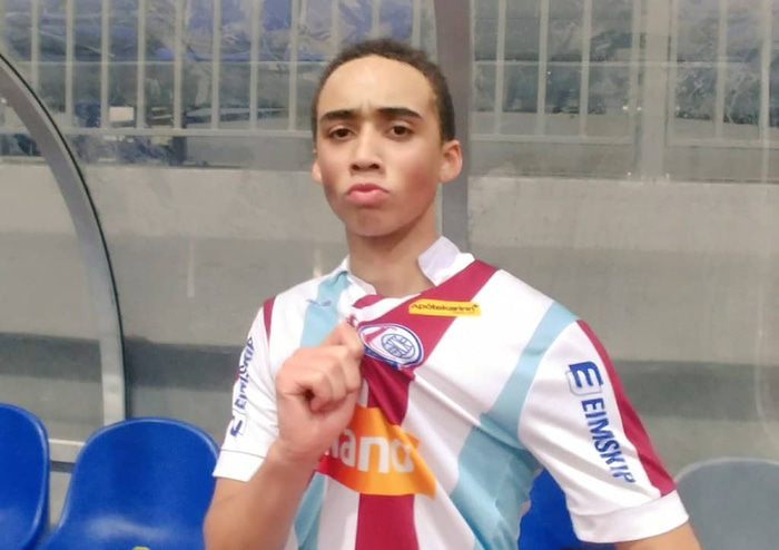 Róbert Quental Árnason er aðeins 14 ára.