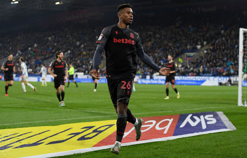 Tyrese Campbell skoraði tvö fyrir Stoke.