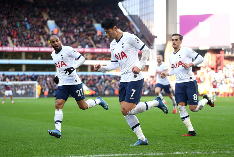 Lucas Moura - Heung-min Son og Harry Winks.
