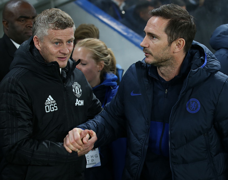 Ole Gunnar Solskjær og Frank Lampard þurfa sigra í dag.
