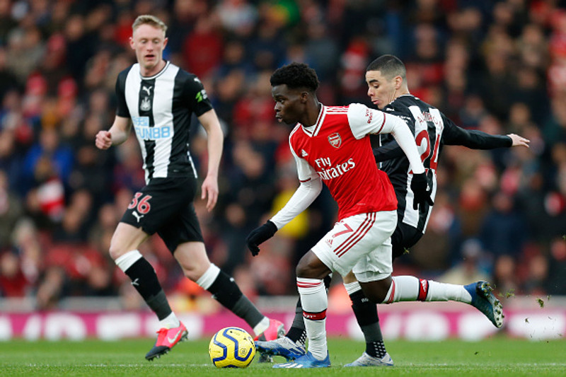 Saka í leiknum gegn Newcastle.