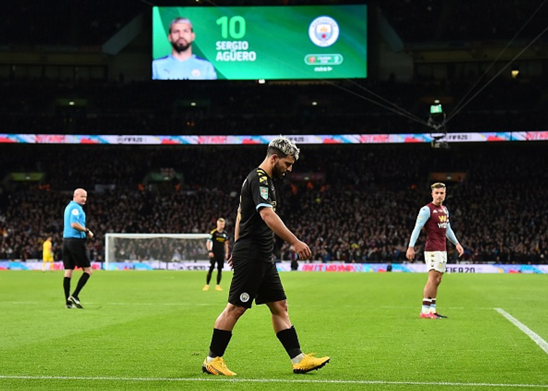 Aguero með umbúðir eftir leik - „Allt í lagi með mig"