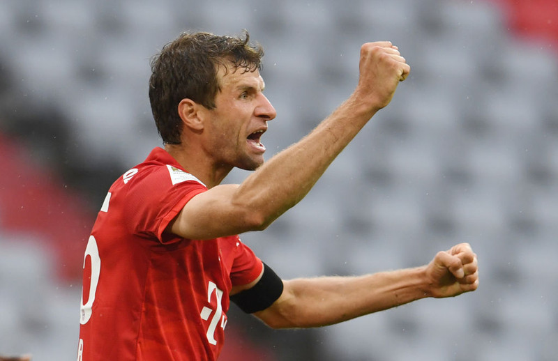 Thomas Muller skoraði og lagði upp í dag.