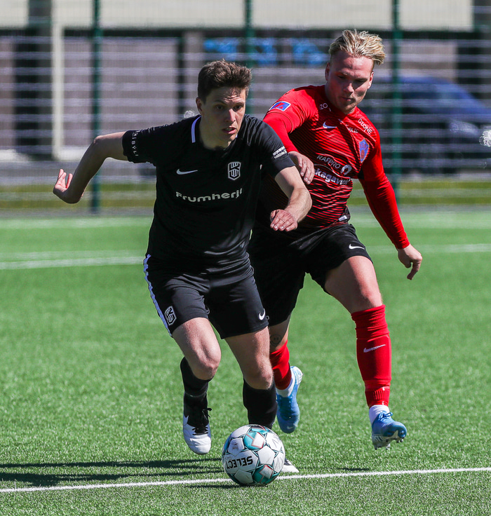Ingólfur Sigurðsson skoraði fyrir KV en þetta var annað markið hans í deildinni
