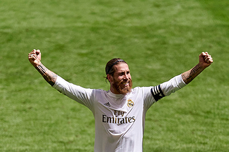 Sergio Ramos, fyrirliði Spánarmeistara Real Madrid.