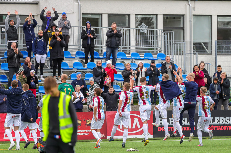 Myndaveisla: Leiknir vann Fram í sjö marka leik