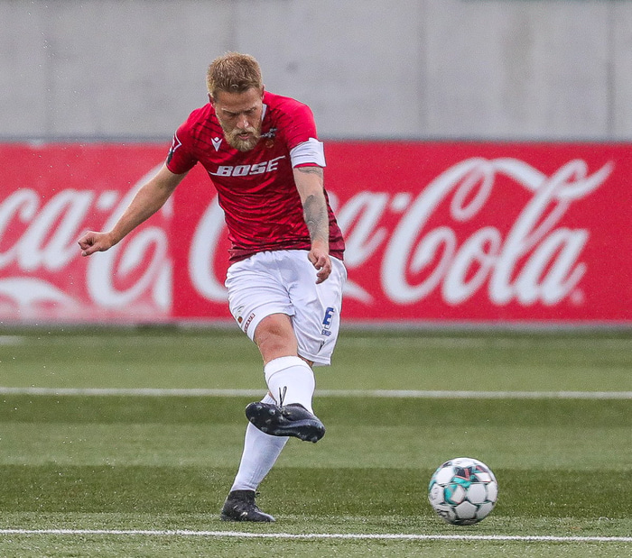 Haukur Páll var rekinn af velli fyrir að sparka í Jónatan Inga Jónsson