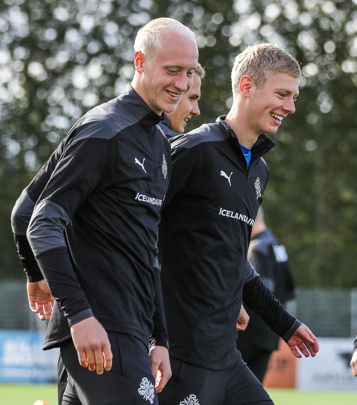 Á U21 æfingu síðasta haust.