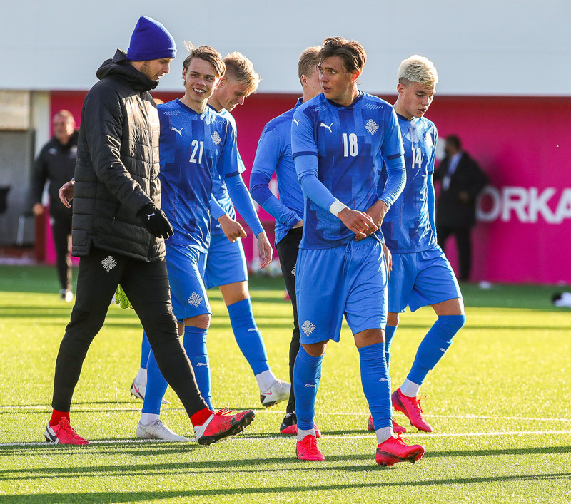 Íslenska U21 liðið.