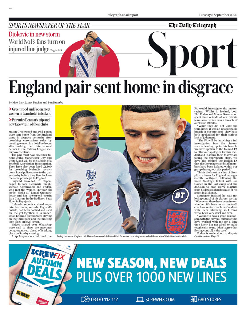 Myndaveisla: Greenwood og Foden prýða forsíðurnar á Englandi