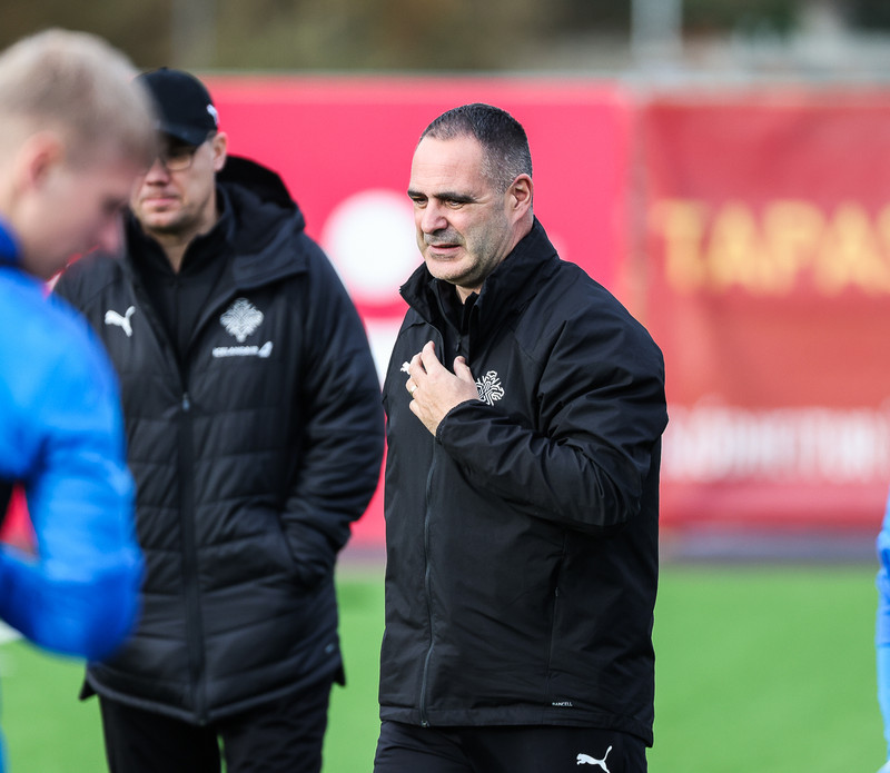 Myndaveisla: U21 æfði fyrir leikinn gegn Ítölum í gær