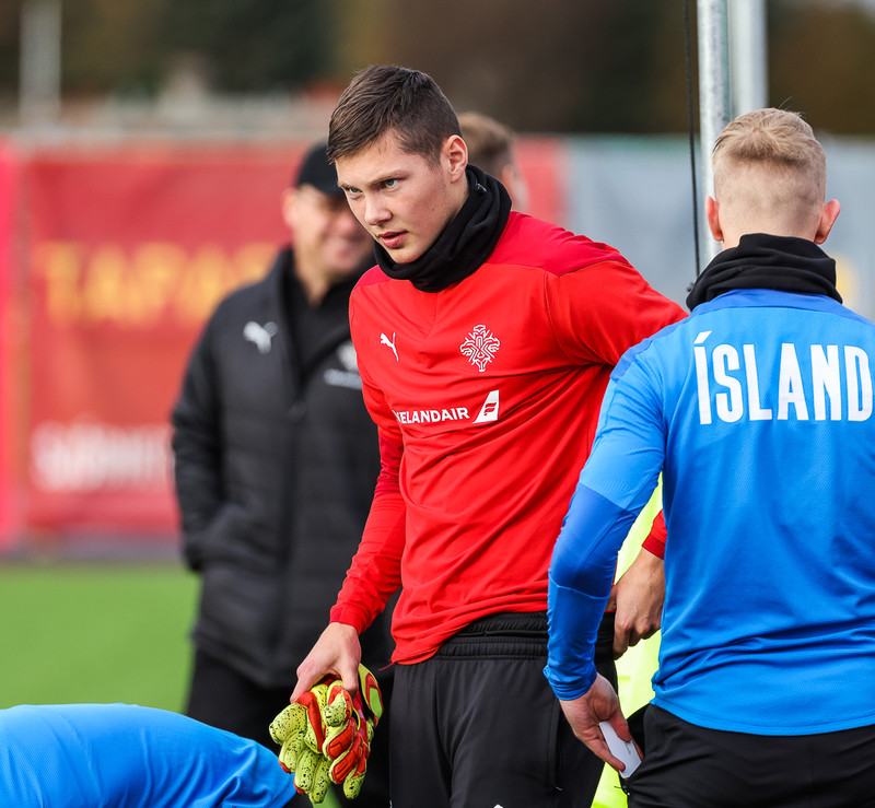 Myndaveisla: U21 æfði fyrir leikinn gegn Ítölum í gær