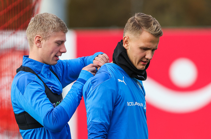 Myndaveisla: U21 æfði fyrir leikinn gegn Ítölum í gær