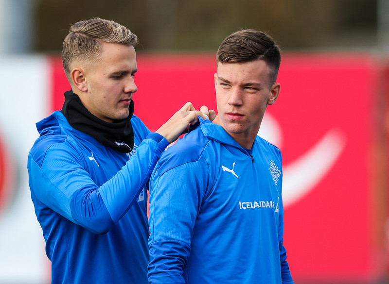 Myndaveisla: U21 æfði fyrir leikinn gegn Ítölum í gær