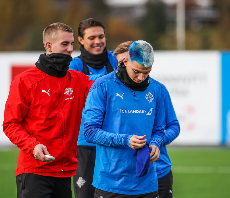 Myndaveisla: U21 æfði fyrir leikinn gegn Ítölum í gær