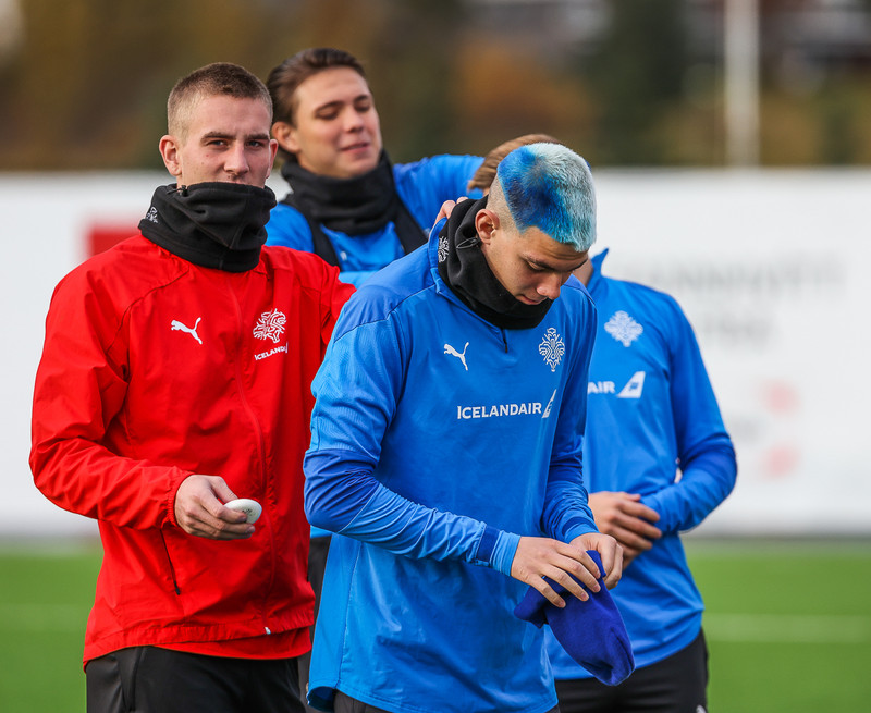 Myndaveisla: U21 æfði fyrir leikinn gegn Ítölum í gær
