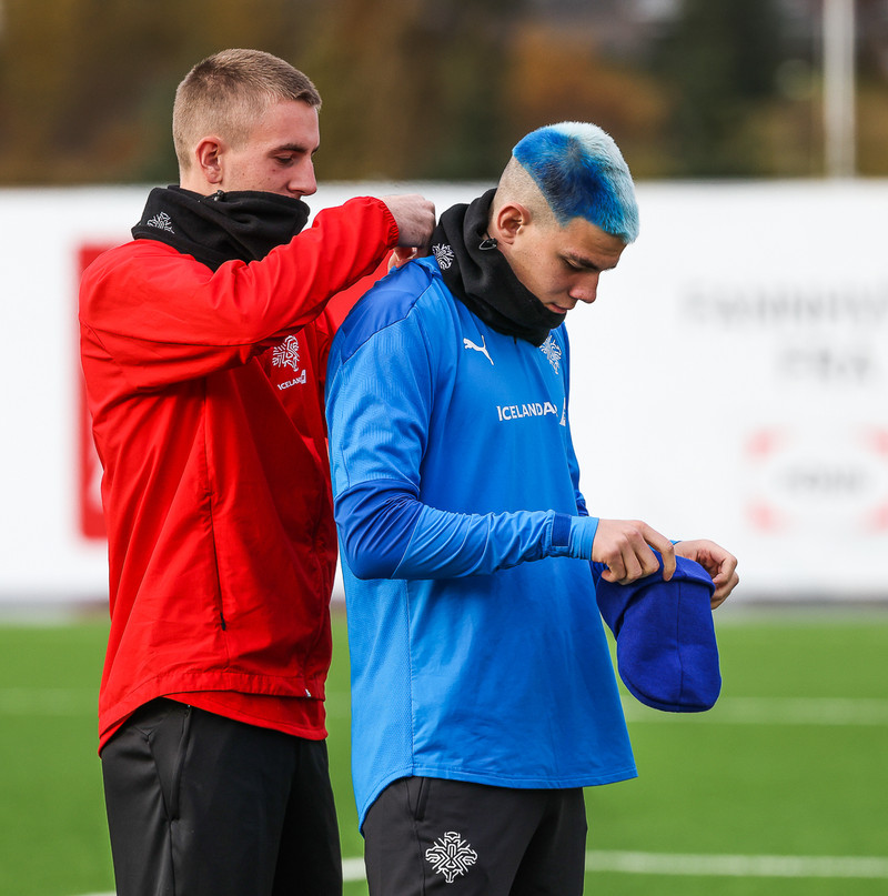 Myndaveisla: U21 æfði fyrir leikinn gegn Ítölum í gær