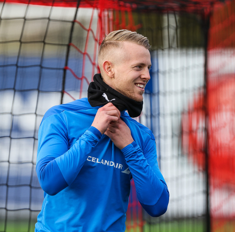 Myndaveisla: U21 æfði fyrir leikinn gegn Ítölum í gær