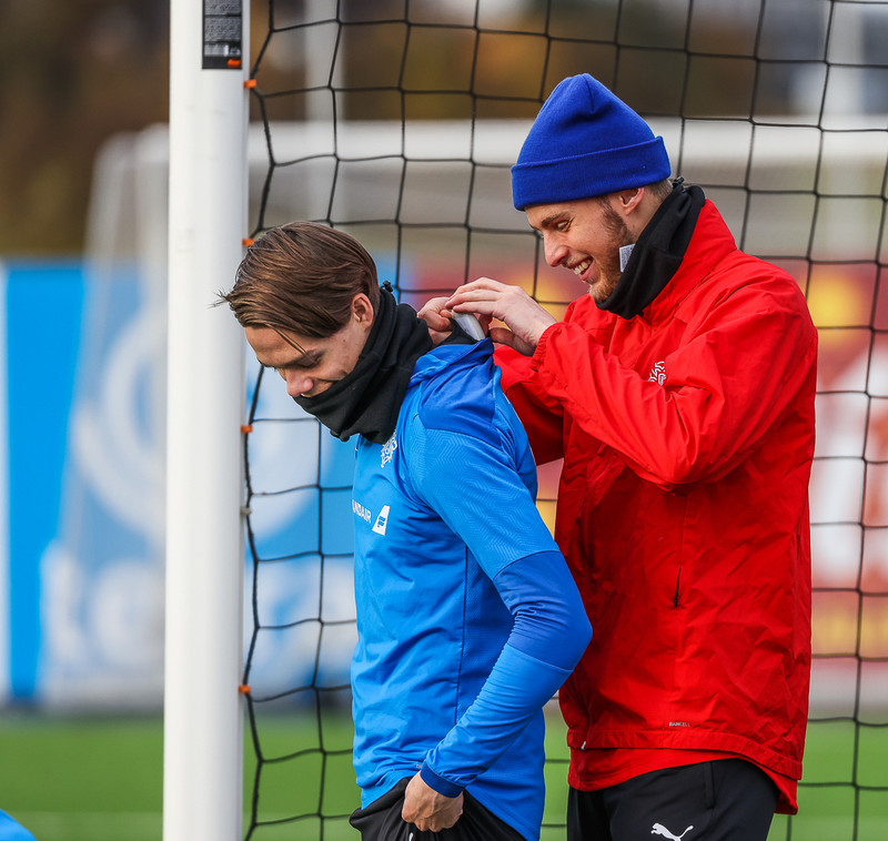 Myndaveisla: U21 æfði fyrir leikinn gegn Ítölum í gær