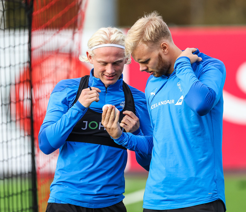 Myndaveisla: U21 æfði fyrir leikinn gegn Ítölum í gær