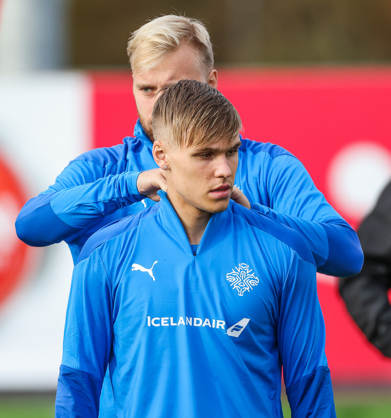 Myndaveisla: U21 æfði fyrir leikinn gegn Ítölum í gær
