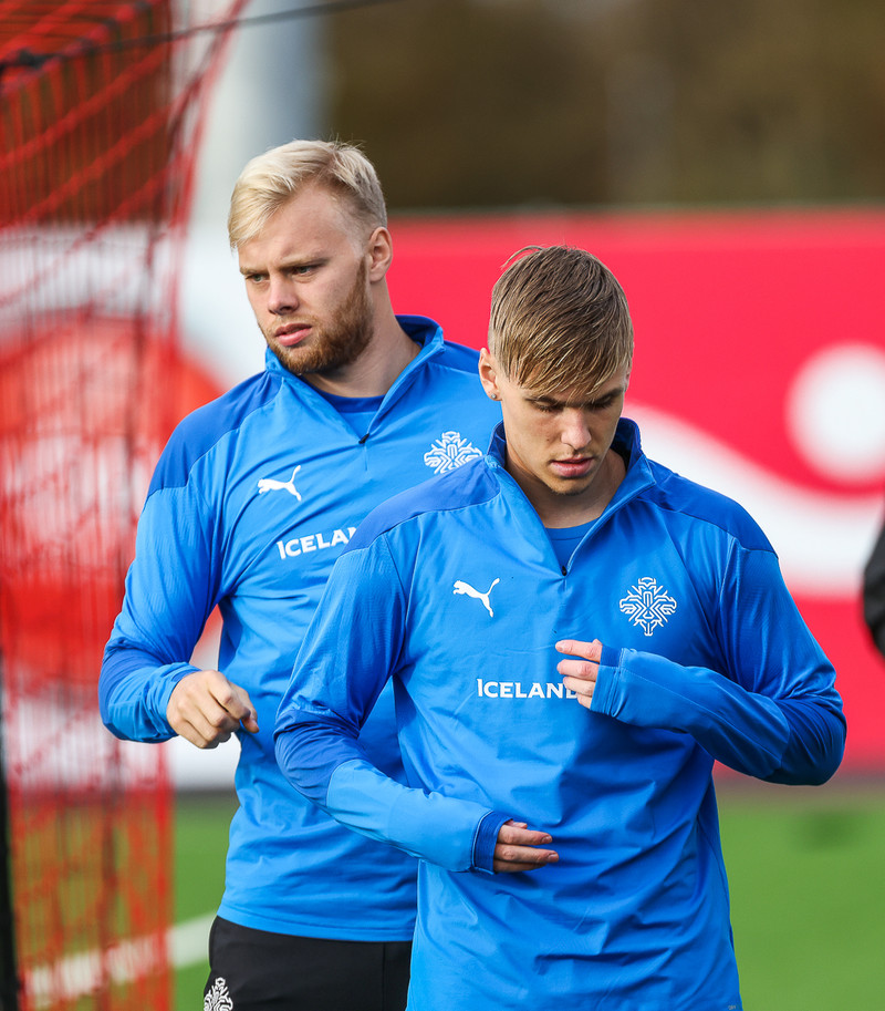 Myndaveisla: U21 æfði fyrir leikinn gegn Ítölum í gær