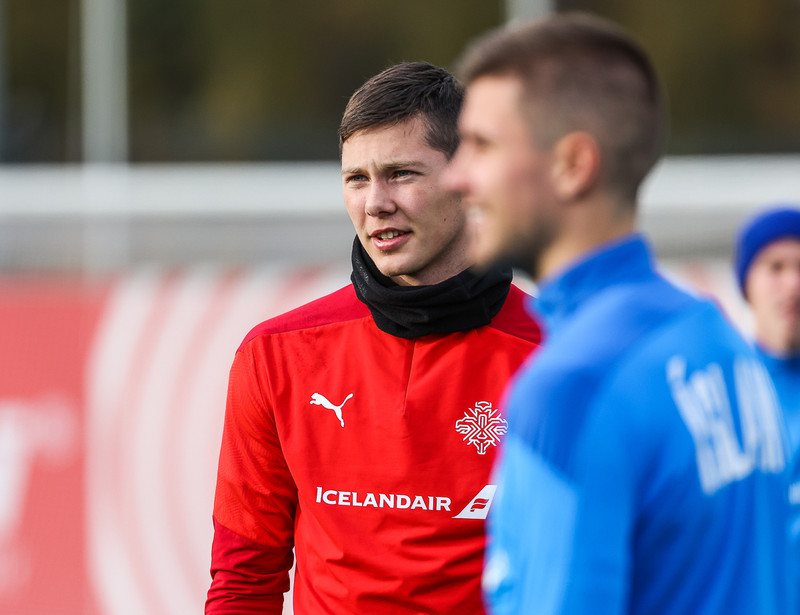 Myndaveisla: U21 æfði fyrir leikinn gegn Ítölum í gær