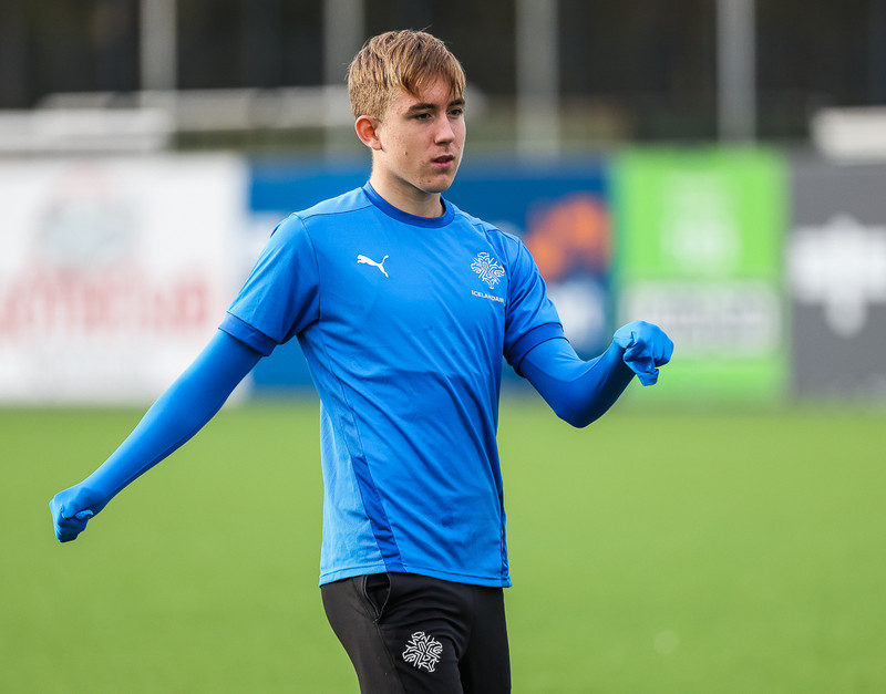 Myndaveisla: U21 æfði fyrir leikinn gegn Ítölum í gær