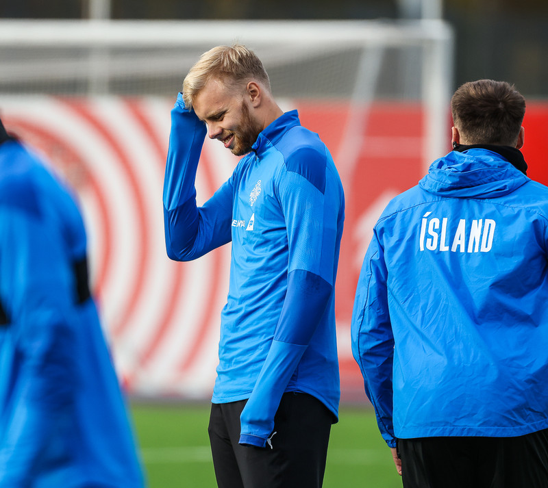 Myndaveisla: U21 æfði fyrir leikinn gegn Ítölum í gær