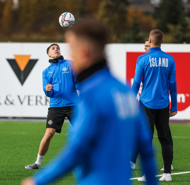 Myndaveisla: U21 æfði fyrir leikinn gegn Ítölum í gær