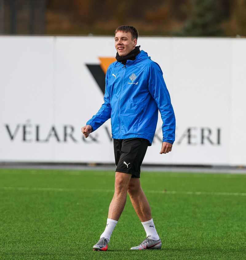Myndaveisla: U21 æfði fyrir leikinn gegn Ítölum í gær