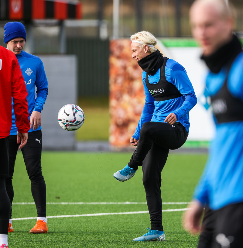 Myndaveisla: U21 æfði fyrir leikinn gegn Ítölum í gær