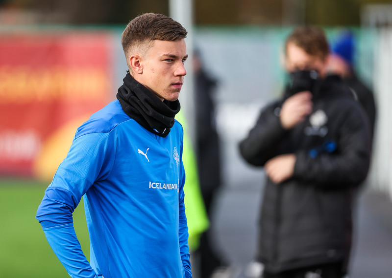 Myndaveisla: U21 æfði fyrir leikinn gegn Ítölum í gær