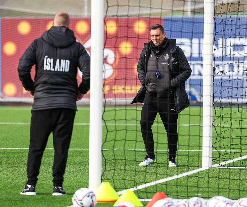 Myndaveisla: U21 æfði fyrir leikinn gegn Ítölum í gær