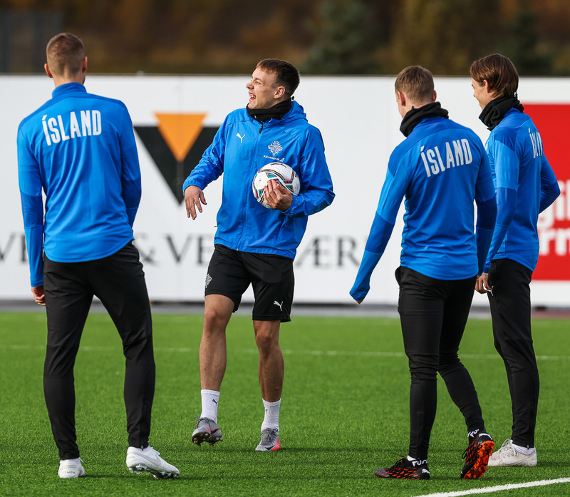 Myndaveisla: U21 æfði fyrir leikinn gegn Ítölum í gær